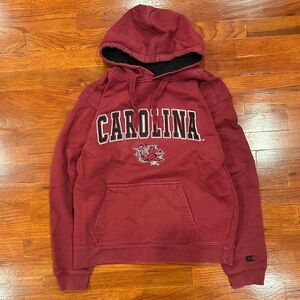 Colosseum Carolina Spellout Men's Burgundy and Red Hoodie